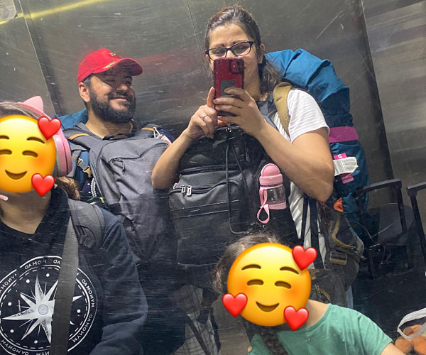 Nomade digital avec des enfants